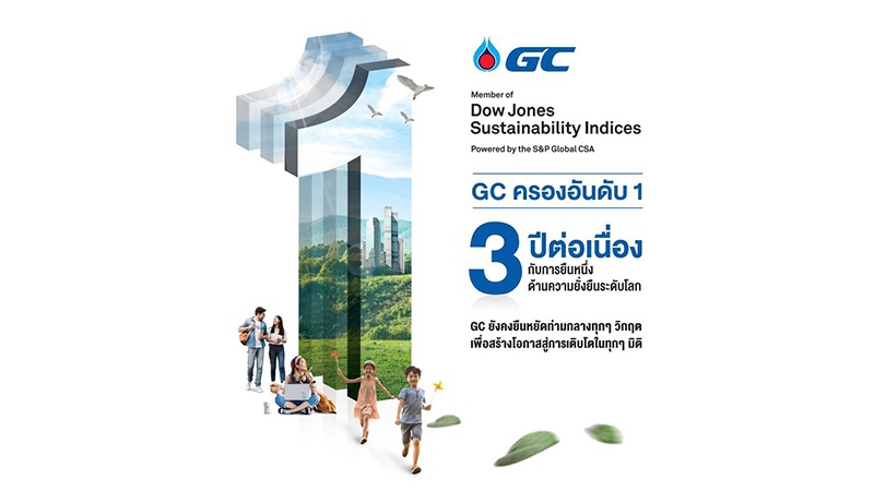 GC บริษัทปิโตรเคมีแรกของไทยติดอันดับ 1 ของโลกจาก DJSI ต่อเนื่อง 3 ปี เดินหน้าสู่องค์กร Net Zero